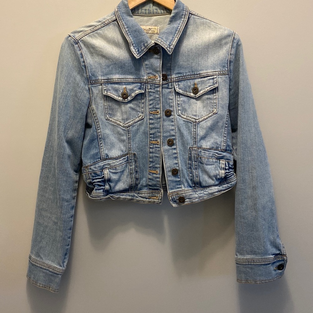 Stone Age Light Wash Distress Denim Jacket